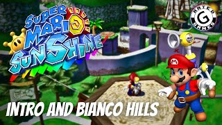 Super Mario Sunshine Intro and ALL Bianco Hills Shine Sprites Minus Blue Coins [upl. by Merow859]