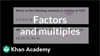 Finding factors and multiples  Factors and multiples  PreAlgebra  Khan Academy [upl. by Ozkum102]