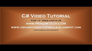 Part 13  C Tutorial  while loop in c [upl. by Salis]