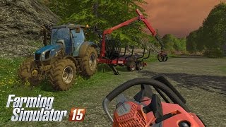 Farming Simulator 15  Gameplay 4 Logging with Husqvarna 550 [upl. by Struve]