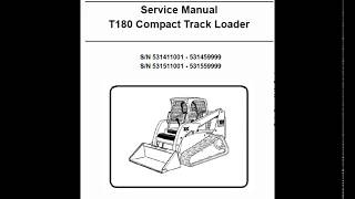 Bobcat T180 SkidSteer Loader Service Manual [upl. by Ajiak563]