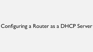 Configuring a Router as a DHCP Server [upl. by Akemaj]