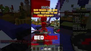 quotGot Em Bothquot  Bed Wars shorts minecraft bedwarsteams [upl. by Atin]