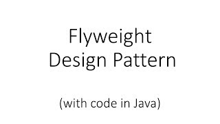 Flyweight Design Pattern in Java [upl. by Nagaer]