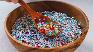 Satisfying Colorful Beads Mixing ASMR Wood Soup for Relaxation  No Talking [upl. by Medovich734]