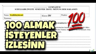 10Sınıf Almanca 2Dönem 1Yazılı [upl. by Nawor]