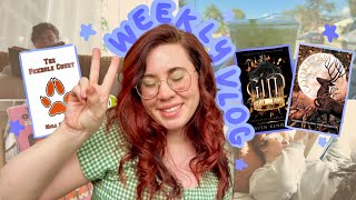 WEEKLY READING VLOG 🍓🌼✨  getting obsessed with new series [upl. by Cilegna411]