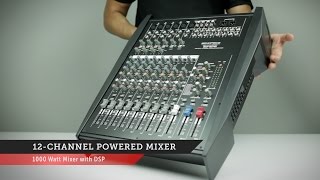 12 Channel Powered Mixer  Monoprice Quick Look [upl. by Wat]