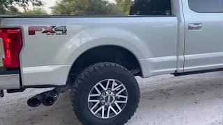 2019 F250 67 Powerstroke Flopro race pipe [upl. by Onairpic]