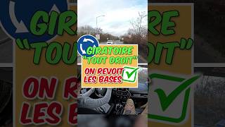 Giratoire Sortie TOUT DROIT ⬆️ autoecole permisdeconduire giratoire conduiteonline [upl. by Lenahtan]