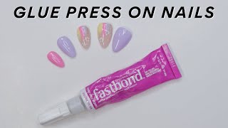 How To Glue Press On Nails  Dashing Diva FastBond  No Lamp Needed [upl. by Eked]