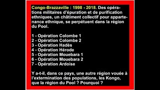 DEVOIR DE MÉMOIREOPÉRATION MOUEBARA PROGRAMMATION DE LA PURIFICATION ETHNIQUE DANS LE SUD CONGO [upl. by Euqinotna]