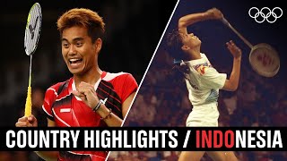 Indonesias 🇮🇩BEST 🏸moments at the Olympics [upl. by Richia629]