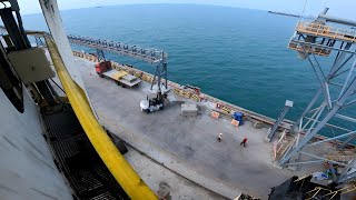 FORKLIFT IN ACTION STACKING CONCRETE WEIGHTS FOR CRANE STRENGTH TEST [upl. by Elletsyrc678]