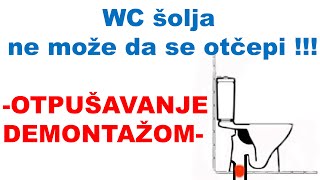 WC šolja ne može da se otpuši  otčepljivanje demontažom [upl. by Daza]