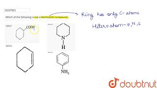 Which of the following is not a Homocyclic compound [upl. by Eidnim]