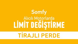 Somfy Alıcılı Motorlarda Limit Değiştirme  Tirajlı Perde [upl. by Enelav]