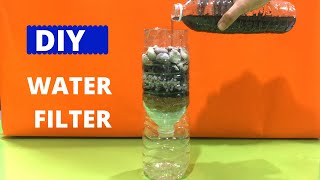 DIY WATER FILTER  WATER FILTER EXPERIMENT  HOW TO FILTER DIRTY WATER  Science Project [upl. by Seigler802]