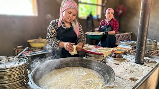 Kazakh cooks HORSE meat  BESHPARMAQ Delicious  Traditional Kazakh Foods [upl. by Yrocal]