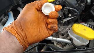 Renault scenic 16  water pumptiming beltspark plugsoil change  part 4 [upl. by Godfry]