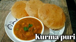 Kurma Puri Recipe  स्वादिष्ट कुर्मा पूरी  Easy Veg Kurma Poori  Abhigyas Kitchen [upl. by Ferrand]