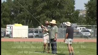 Mel Krieger is learning from Günter Feuerstein teaching elliptic fly casting aka Gebetsroither Style [upl. by Jedediah639]