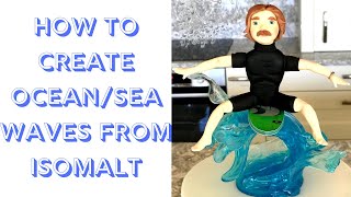 How To Create Ocean or Sea Waves from Isomalt for Cake Topper [upl. by Attenyw967]