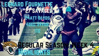 Leonard Fournette Week 4 Regular Season Highlights 27 Savage  10012017 [upl. by Eisiam]