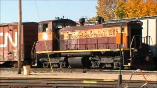 EJampE and WC at CN rail yard NeenahWI [upl. by Gaul]