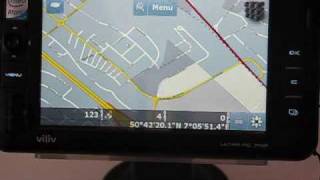 Mapfactor PC Navigator 9 on the Viliv S5 UMPC [upl. by Teodor]