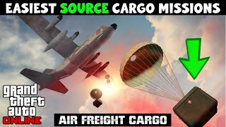 EASIEST AIR FREIGHT CARGO SOURCE MISSIONS  GTA ONLINE HELP GUIDE [upl. by Dulcine185]