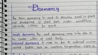 Seed dormancy bsc botany Causes of dormancy Significance of dormancy [upl. by Haile]