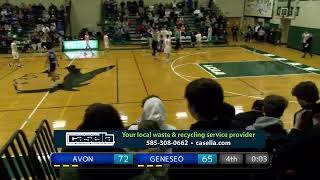 Avon vs Geneseo  SECTION V BOYS BASKETBALL [upl. by Akerdna]