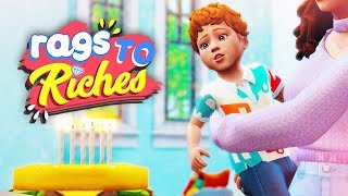 THE CUTEST BIRTHDAY 🎂  The Sims 4 Rags To Riches 27 [upl. by Anstus280]