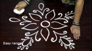 simple rangoli designs with out dots for beginners  freehand kolam designs  muggulu designs [upl. by Hortense]