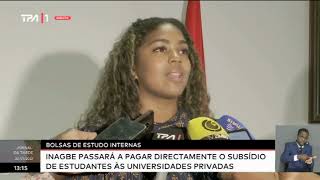 Bolsas de estudo internas  INAGBE passará a pagar directamente o subsidio de estudantes [upl. by Constance]