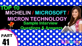 michelin  micron technology  microsoft top most interview questions and answers for freshers [upl. by Eimilb]