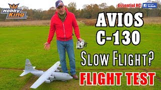 HobbyKing  Avios Lockheed C130 Hercules SLOW FLIGHT PERFORMANCE [upl. by Kcinnay]