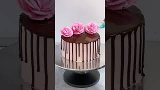 Delicious Chocolate floral Cake decoration tutorialcake design shortsfeed chocolate floralcake [upl. by Maggs96]