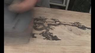 DIY Wood burning Lichtenberg Figure into a Coat Rack [upl. by Monreal550]