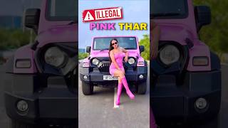 Mahindra Thar and Scorpio N in Pink Colour  Illegal Modification  shorts india thar [upl. by Bugbee606]