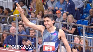 Bryce Hoppel completes comeback to win men’s 800m at the Millrose Games  NBC Sports [upl. by Cameron290]