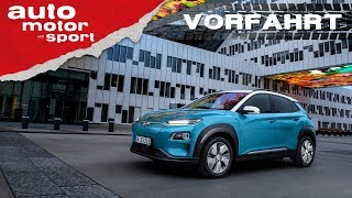 Hyundai Kona Elektro 2018 Das EAuto für alle Vorfahrt Review  auto motor und sport [upl. by Cid]