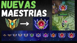 LLEGAN las NUEVAS MAESTRÍAS de CAMPEONES en LEAGUE OF LEGENDS [upl. by Gradeigh434]