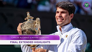 Carlos Alcaraz vs Novak Djokovic  Final Extended Highlights  Wimbledon 2024 [upl. by Ahseim]