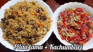 PILAU TAMU RAHISI NA KACHUMBARI  PILAU NYAMA  TASTY PILAU amp SWAHILI KACHUMBARI [upl. by Stannfield]