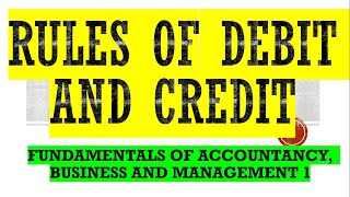 Rules of Debits and Credits Explained in Taglish [upl. by Bethany]