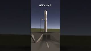 GSLV mk3 ISRO rocket stage animation  Kerbal Space Program [upl. by Heyra734]