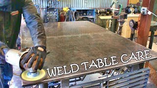 Keeping the WELDING TABLE clean shiny amp smooth [upl. by Itirp739]