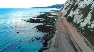 Samphire Hoe Dover 4k Drone Footage [upl. by Dailey649]